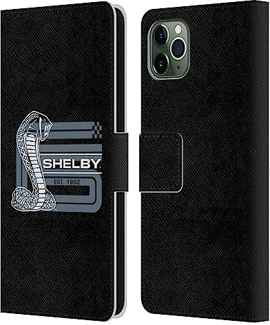 Head Case Designs Offizielle Shelby CS Super Snake Logos Leder-Wallet-Hülle Kompatibel mit Apple iPhone 11 Pro Max