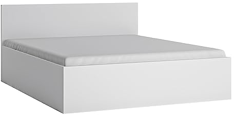 Lomadox Bett Doppelbett 160 cm mit aufklappbarem Lattenrost in weiß, B/H/T ca. 166,6/85,3/206,2 cm