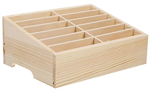 Ciieeo Box Handy-Aufbewahrungsbox Holzständer Desktop-Telefonhalter Holz-Desktop-Organizer Taschenrechner-Aufbewahrungs- Klassenzimmer-Handyhalter Handy- Box Abschnitt Fall