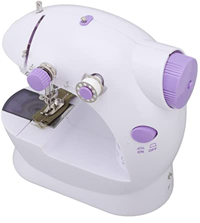 Mini-Nähmaschine Tragbare Elektrische Handnähmaschine, Mini-Handnähmaschine Handnähmaschine mit Licht für Anfänger und Profis (EU-Stecker)