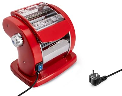 Imperia Pastapresto. Elektrische Nudelmaschine 100% Made in Italy. Frischpastamaschine aus Stahl mit 220V-Elektromotor. Elektrische Teigmaschine für Lasagne, Tagliolini, Fettuccine. (Silber)