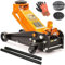 Verda Hydraulischer Wagenheber 3T, 130-490 mm + 2X Gummi + Handschuhe Rangierwagenheber Heber Auto, PKW, Profi, Ständer, Flache, Wohnmobil, Geländewagen (Wagenheber)