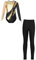 iEFiEL Mädchen Turnanzug Glitzer Gymnastik Leotard Langarm Akrobatik Anzug Tanzkostüme Turnbody Jumpsuit mit Sport Leggings Zd Gold 146-152