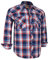 Dctop Chemise Homme Manches Longues Boutons Pression Unis Carreaux Costume Regular Fit Chemise Loisirs Hommes Repassage Facile Chemise Business(Rouge Bleu #15 L)