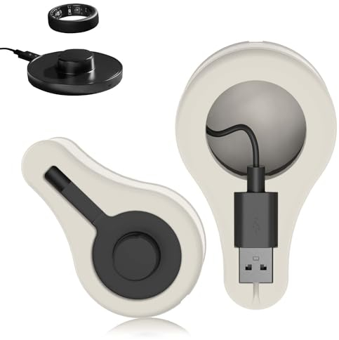 Nimuw Oura Ring Gen3 Ladehülle für 6/7/8/9/10/11/12/13 Größe, weiches Silikon, kratzfeste Schutzhülle für Oura Ring Gen3 Ladestation und USB-C-Kabelaufbewahrung (weiß)