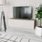 ShGaxin Mueble para la televisión, Mueble para TV, Mueble Television, Mueble Habitacion, Mesa Salon, Mesa De Television, aglomerado Blanco Brillante y Roble