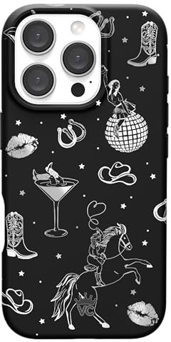 VELVET CAVIAR for iPhone 16 Pro Case Western - Compatible with MagSafe [10ft Drop Tested] - Disco Cowgirl