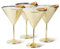 Oak & Steel - 8 Large Stainless Steel Martini Cocktail Glasses (XL 460 ml) - Gold Matte - Robust & Unbreakable - Gift Set for Birthdays and Christmas