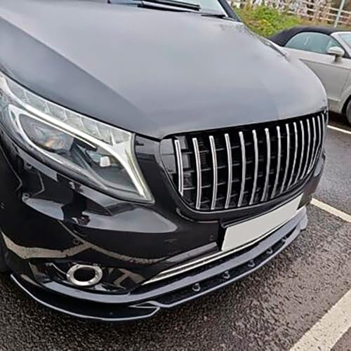 Frontlippe Frontspoiler kompatibel mit MERCEDES Vito W447 ab 2014 mit ABE TÜV Schwarz Glänzend