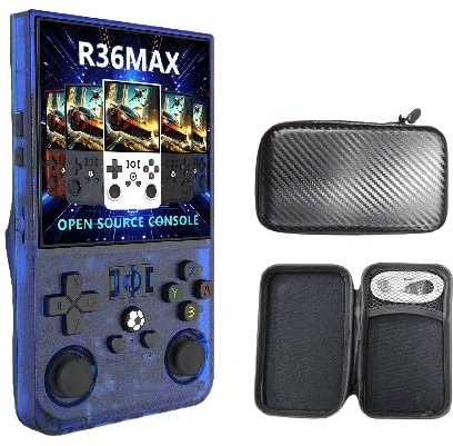 R36S Max, nuova versione aggiornata della console di gioco R36S, console di gioco portatile, sistema Linux open source, scheda TF da 64 GB, 15.000 giochi retrò, schermo IPS da 4, console di gioco