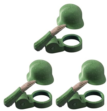 Soldat Salut Bierflasche Helm, Lustiger Salute-Soldaten-Bierhelm, Bierflaschenhelm mit Soldatengruß, Wiederverwendbar Flaschenverschluss im Militärgruß-Design (Grün(3PCS))
