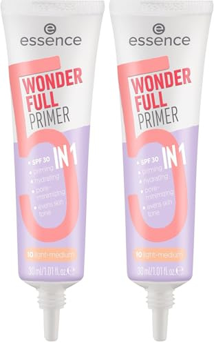 Essence - Primer Wonder Full 5-en-1-10 Light Medium (Lot de 2)