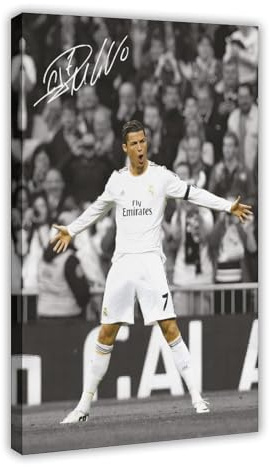 GJHTQLP Cristiano Ronaldo 3 Leinwand-Poster Schlafzimmerdekor 30 x 45 cm