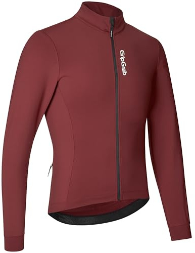 GripGrab Ride Herren Langarm Rennrad Trikot - Thermo Radtrikot Gravel Bike | Atmungsaktives Thermo-Fleece Jersey mit weicher Innenseite, 3 Rückentaschen und YKK-Reißverschluss für MTB, Gravel & Rennrad