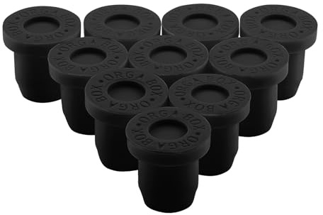 ORGA-BOX 10er Set Silikonfüße für 10,5 mm Bohrloch schwarz | Anti-Rutsch Gummifüße