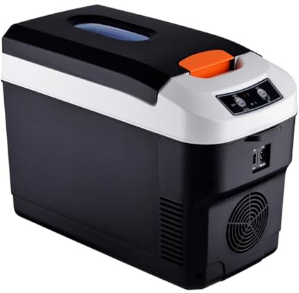 Cooler Box Car Fridge, Travel Ice Chest Portable Thermoelectric Cold | Compact Cold Box Outdoor, 12 V 24 Electric Camping Fridge for Road Trips, Home Use, Picnics, Fishing