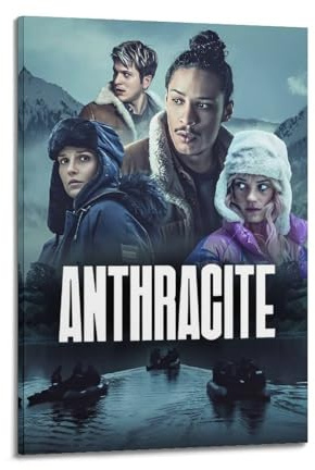 HWUEWQLERJI Anthracite TV Series Posters Wall Art Vintage Poster Decorative Painting Aesthetic Canvas Decor for Living Room Bed Room 08x12inch(20x30cm) Frame-style