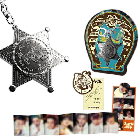 NCT DREAM - 6th Mini Album [Beat It Up] (Sheriff Ver.) NFC Package + Photo Card + Sticker + Folded Post Card + Gift