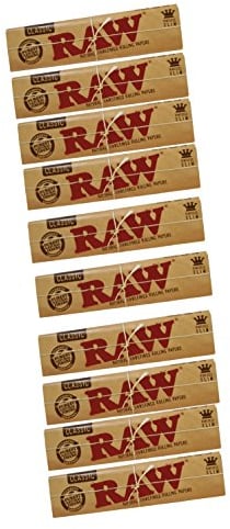 Papel de liar fino y en tono marrón, de Raw King (caja de 50), tela, marrón, 0.6 x 0.6 x 0.4 cm