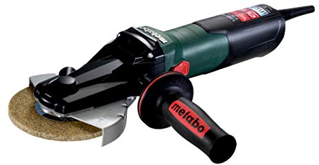 metabo Flachkopf-Winkelschleifer WEVF 10-125 Quick Inox - 1000 W, 125 mm Scheiben-Ø, 7600 U/min - Edelstahlbearbeitung, variable Drehzahl, werkzeugloser Scheibenwechsel, langlebiger Marathon-Motor
