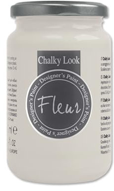 FLEUR DESIGNER'S PAINT | Pittura ad Acqua, Effetto Gesso Naturale, Extra Opaca, Fleur Chalky F73, Colore Mr Grey, Made in Italy, Formato da 330 ml