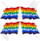 inca Waving Flag Inka-Empire Cusco, Incas Cuzco Peru, peruanischen, South America 5,1 cm (50 mm) Vinyl bumper-helmet Sticker, Aufkleber X4