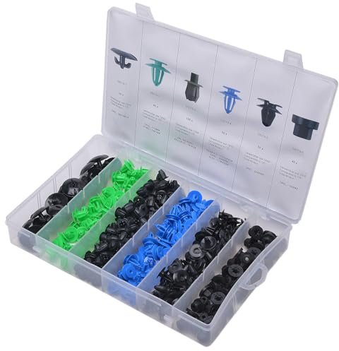 SW-Stahl S8019 Verkleidung Clip Sortiment - 300 tlg. Opel & VW Set | Universal Befestigungsclips für Karosserie & Zierleisten, Kfz Spreiznieten Set in stabiler Sortimentsbox für Werkstätten