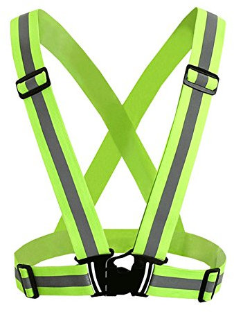 Aituo Warnschutzweste mit hoher Sichtbarkeit - Bleiben Sie sicher beim Joggen, Radfahren, Arbeiten, Motorradfahren oder Laufen (Gelb)