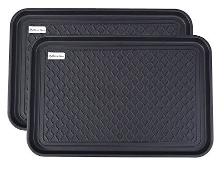 Home-Man Mehrzweck-Kofferraummatte, Schuhablage, Haustiernapf-Tablett, wasserdichte Tabletts für den Innen- und Außenbereich, 61 x 38,1 cm, 2 Stück