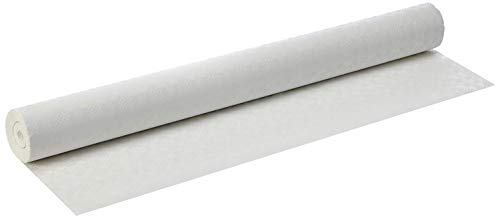 Papstar Tischtuchrolle/Papiertischtuch weiß (1 Rolle) mit Damastprägung, 50 x 1 m, robust, umweltfreundlich, für Gastronomie, Feste oder Haushalt, 12542 (10er Pack)