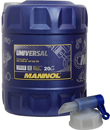 20L MANNOL Motoröl Universal 15W-40 API SN/CH-4 Engine Oil Öl inkl Auslaufhahn
