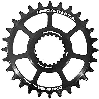 Spécialités TA Plato T.A.One SH52-SHIMANO 11/12V-28D, Adultos Unisex, Negro, 28 DTS