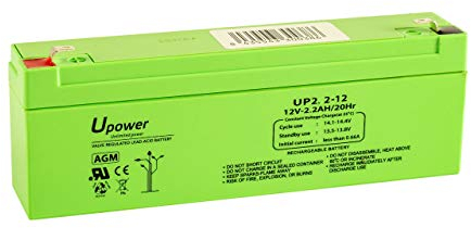 Batería U-Power Plomb AGM 12V 2.2Ah F1 4,8mm