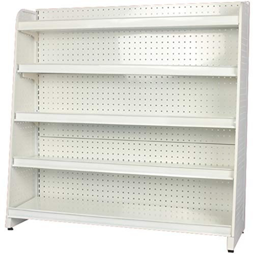 YHRJ Schweres Regal Regale Supermarkt Supermarkt kleine Regale,Ausstellungsstand des Hotelmagazins,Kassierer Snack Lagerregal,Tragfähigkeit jeder Schicht 25 kg (Color : Weiß, Size : 100 * 100 * 35cm)