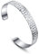 Amberta Damen Gehämmerter Armreif aus 925 Sterling Silber: Dickes Manschette Armband aus Silber