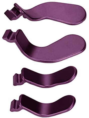 ciciglow Lot de 4 Palettes de Manette en Métal, Palettes Interchangeables en Acier Inoxydable, Pièces de Rechange pour Manette Xbox One Elite Série 2 Modèle 1797(Mauve)