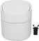 Cyrank Mini poubelle pour bureau, bacs de rangement en plastique avec couvercles, poubelle portable amovible, poubelle de table pour bureau à domicile(blanche)
