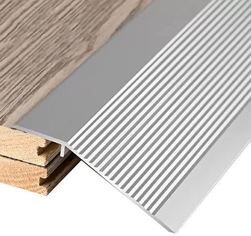 JLXJYS Übergangsprofil Abdeckleisten Aluminium Bodenübergangsleiste, 10cm Extra Breit Teppich/Fliesen Schwellenverkleinerer, Selbstklebend Bodenkantenleiste für Eingang/Türöffnungen/Fußgängerzone