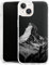 Custodia di silicone compatibile con Apple iPhone 14 Custodia trasparente Cover per smartphone trasparente Montagna Neve Cima della montagna