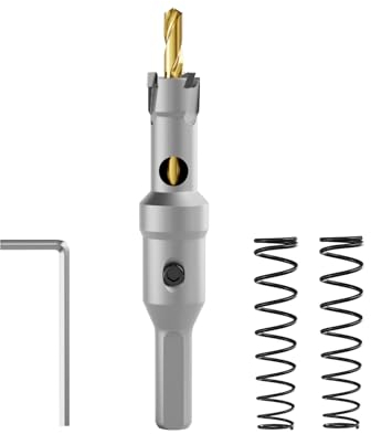 CSOOM Upgrade Hochleistungs-Hartmetall-Lochsäge,TCT Lochschneider.Edelstahl und Metallgitter sind die ideale Wahl (13mm)