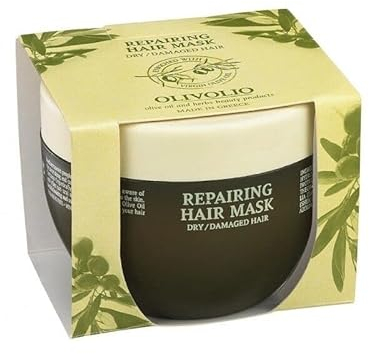 Olivolio Haarmaske mit 93% natürlichen Inhaltsstoffen & 100% Bio Olivenöl für trockenes & geschädigtes Haar - 250 ml