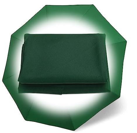 KADEUX Sonnenschirm Ersatz-Baldachin, 6 Rippen/8 Rippen Ersatz Sonnenschirm-Stoffbezug, 270cm 300cm Sonnenschirm Ersatztuch, Terrassenschirm/Marktschirm Ersatzbespannung (Color : Dark Green, Size :
