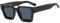 Xinlon 2 Stücke Retro-Sonnenbrille Unisex | UV400-Schutz | Leicht & Stilvoll | für Damen & Herren | Ideal für Autofahren, Angeln, Golf, Baseball | Eckige Großformatige Sonnenbrille in Schwarz