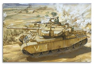 Kriegsposter Tal der Tränen IDF Shot Kal Alef Tank Poster Dekorative Malerei Leinwand Wand & Kunstbild Druck Moderne Familie Schlafzimmer Dekor 40 x 60 cm