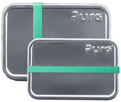 Pura - Edelstahl-Lunchbox, Bento-Behälter, wiederverwendbare Mahlzeiten-Vorbereitung für alle Altersgruppen
