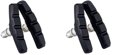 TSTRAUM V-Brake Fahrrad Bremsschuhe,70mm V-Brake Bremsbeläge,Symmetrisch Fahrrad Bremsbeläge für Fahrrad Bremse,Hohe Bremsleistung Bremsklötze Fahrrad,Langlebig & Passgenau(2 Paar Schwarz 70mm)