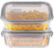 Wilvcsr Glass Food Storage Containers with Lids 2x640ML Pieces - Glass Container with Lid Microwave Tableware Glass