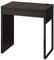 Generisch MICKE Schreibtisch, 73x50 cm, Schwarz-Braun