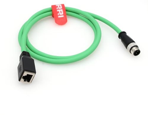 DRRI M12 4-pin D Code Male to RJ45 Female Ethernet Cat5E Cable for Profinet| EtherCAT| Ethernet/IP