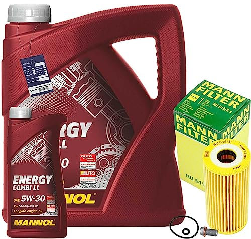 Inspektionspaket Ölwechsel Set Mann Ölfilter + 6l Motoröl 5W-30 passend für A-Klasse W169 B-Klasse W245